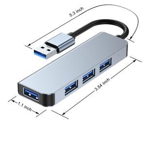 AYANICA USB Hub 4 Ports Splitter Portable Adapter USB2.0 Smaller Multiport...